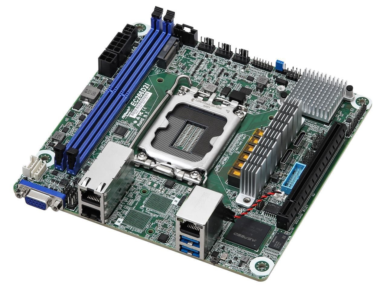 ASRock Rack Server Motherboard EC266D2I Mini-ITX 2x 1GLan Single Socket  (LGA