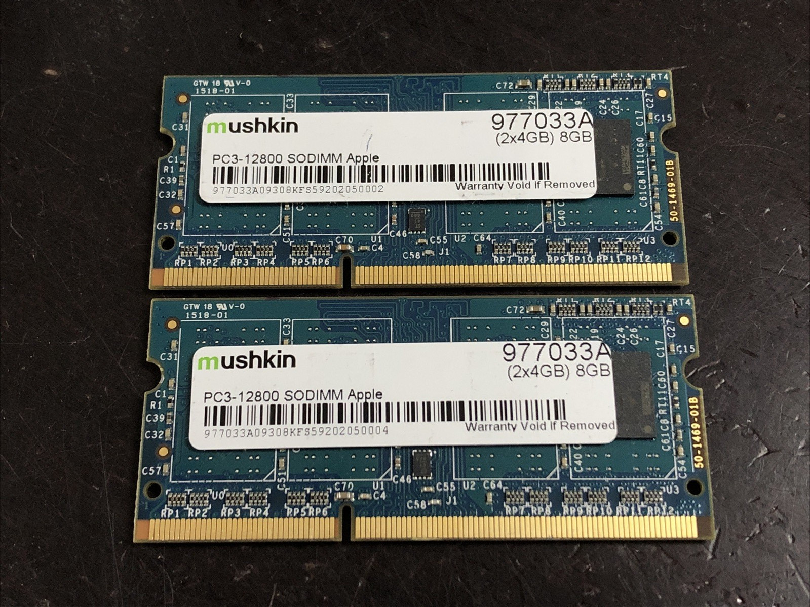 Mushkin 8GB (2x4GB) PC3-12800S DDR3 SODIMM Apple Laptop Memory RAM
