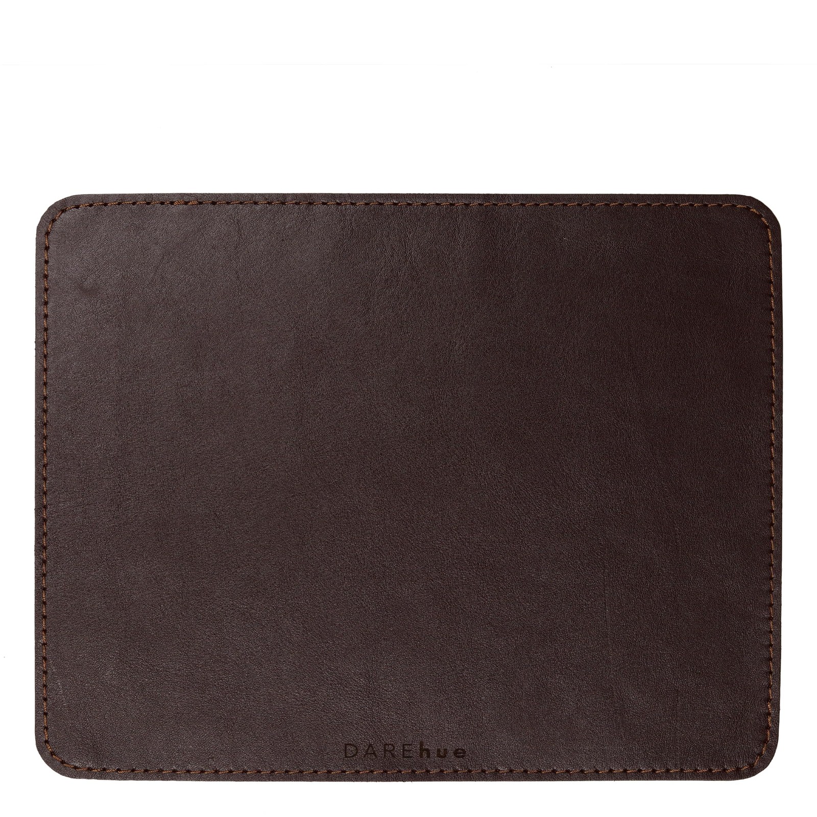 DAREhue - Genuine Leather Mouse Pad (Dark Brown, Small)