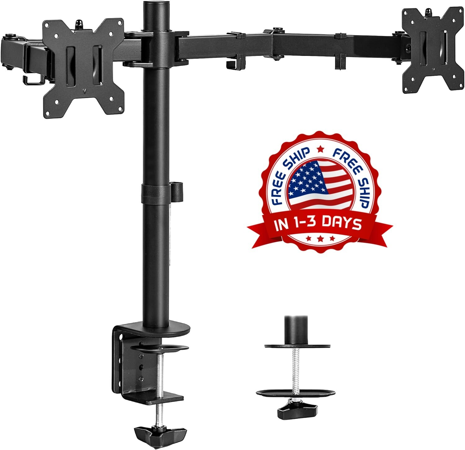 Soporte De Escritorio Vesa Con Brazo Para Monitor Doble Para Juegos /Computa...