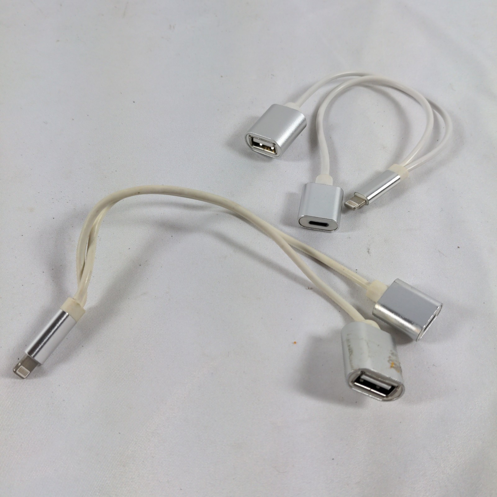 Lot of 2 Lightning to Lightning USB 3 Camera Adapter for iPhone/iPad Multi-Dev