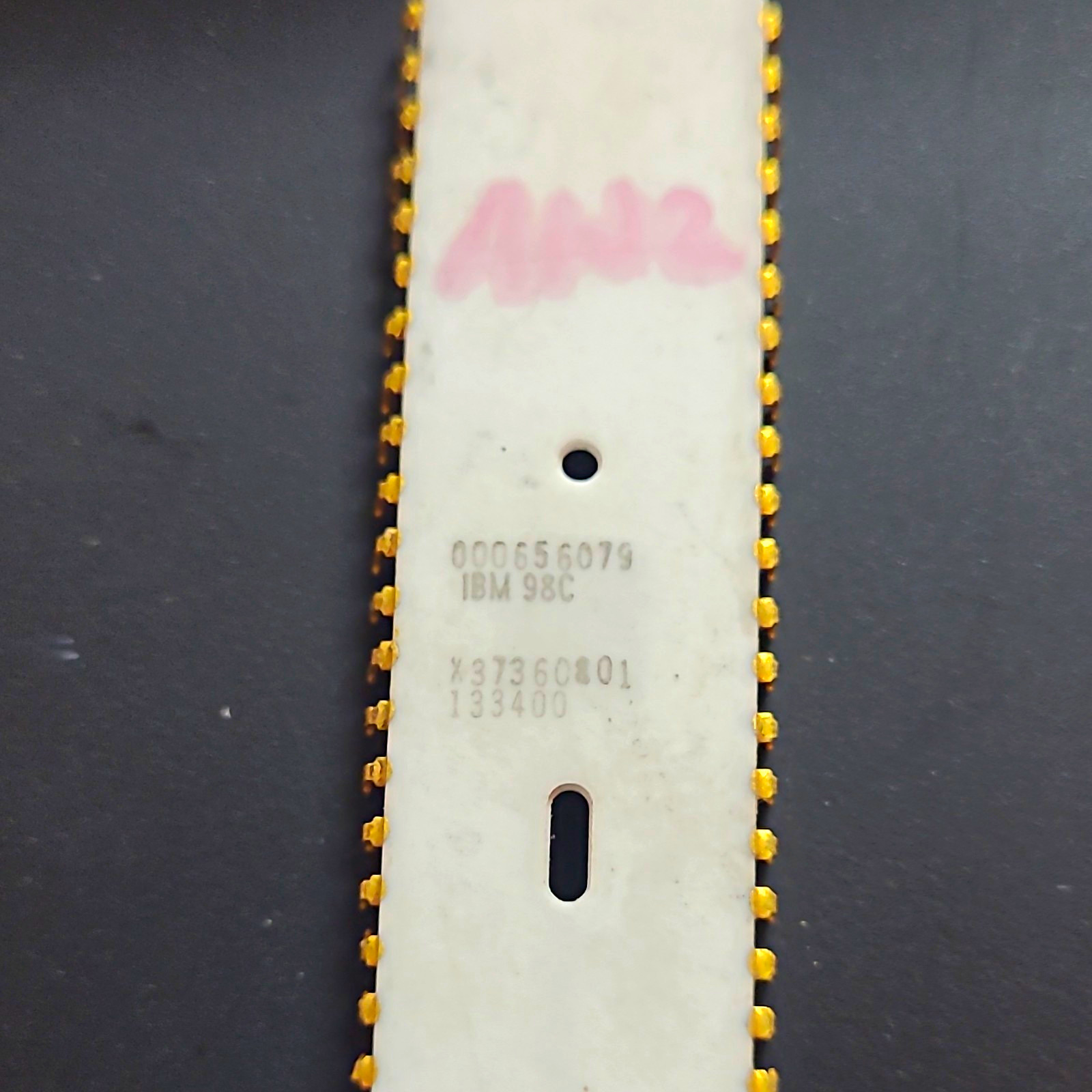 IBM 98C Ceramic  vintage gold cap chip  LEGS DAMAGED/ MISSING
