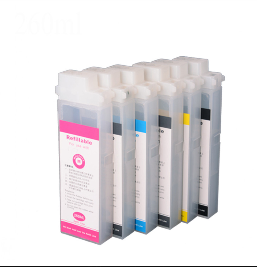 6 Empty Refillable Ink Cartridges For IPF6400 SE - BK, M, R, Y, C, MBK