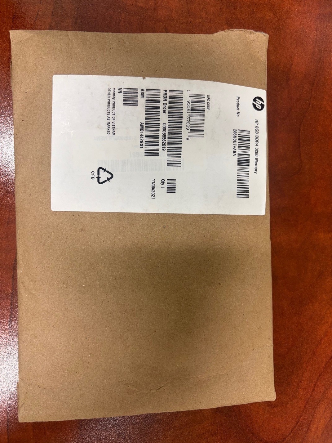 HP 8GB DDR4 Server RAM Memory - 286H8UT#ABA - New & Sealed