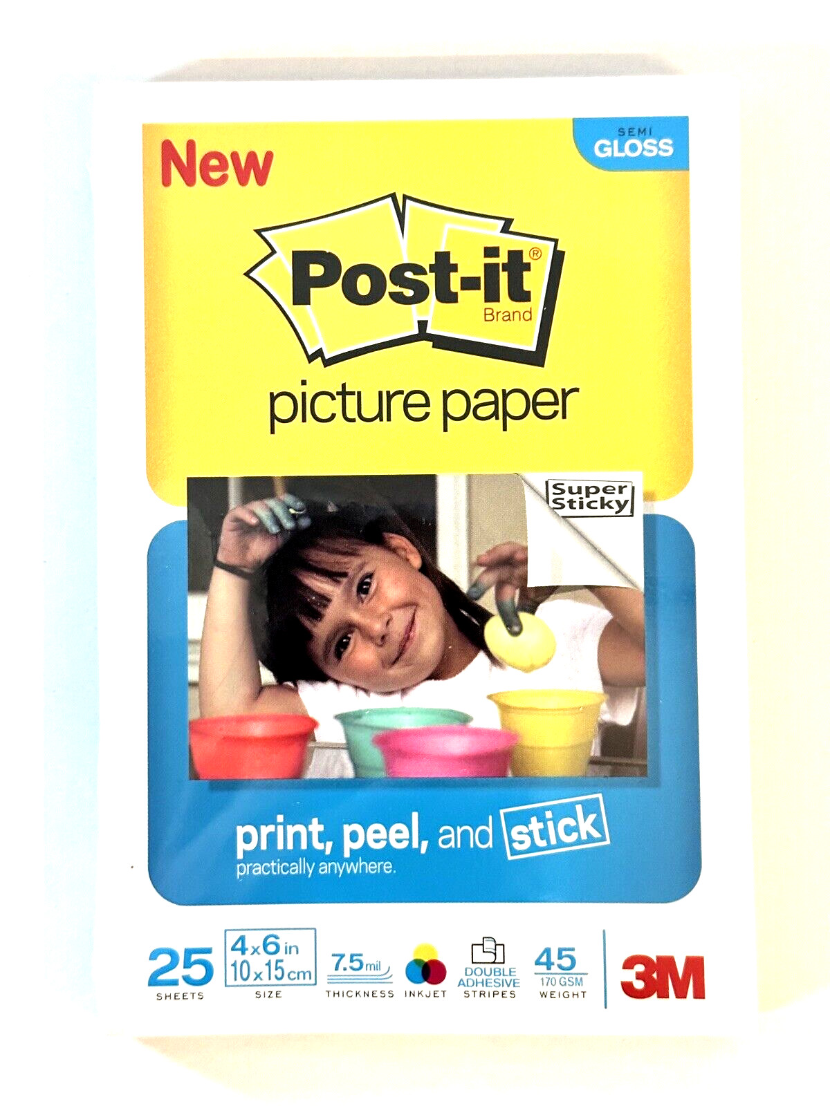 3M Post-It Picture Paper Semi Gloss 4 x 6" 25 Sheets SP4625SG ~ NEW SEALED