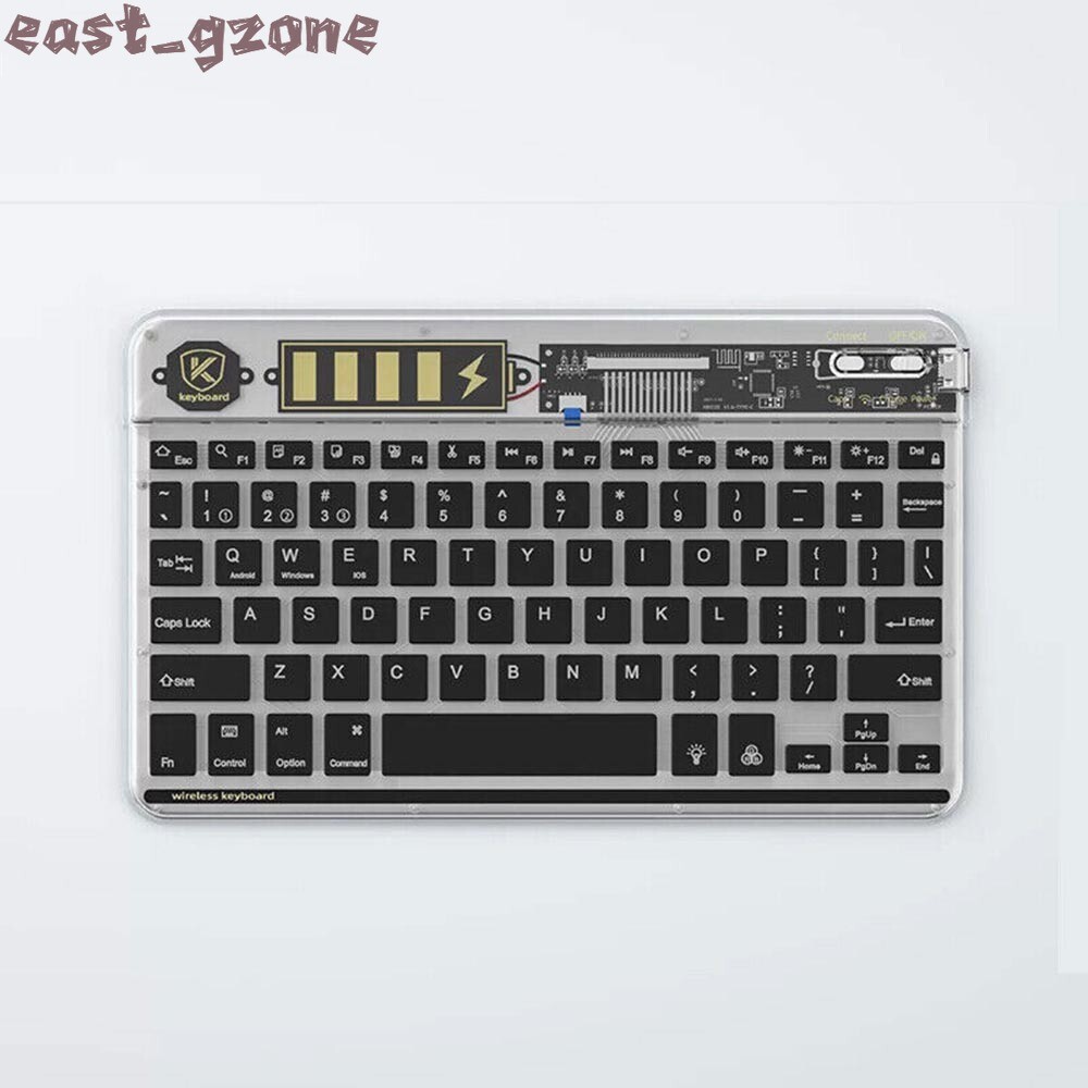 UltraThin Transparent Wireless Bluetooth Backlight Keyboard Mute for iPad Tablet