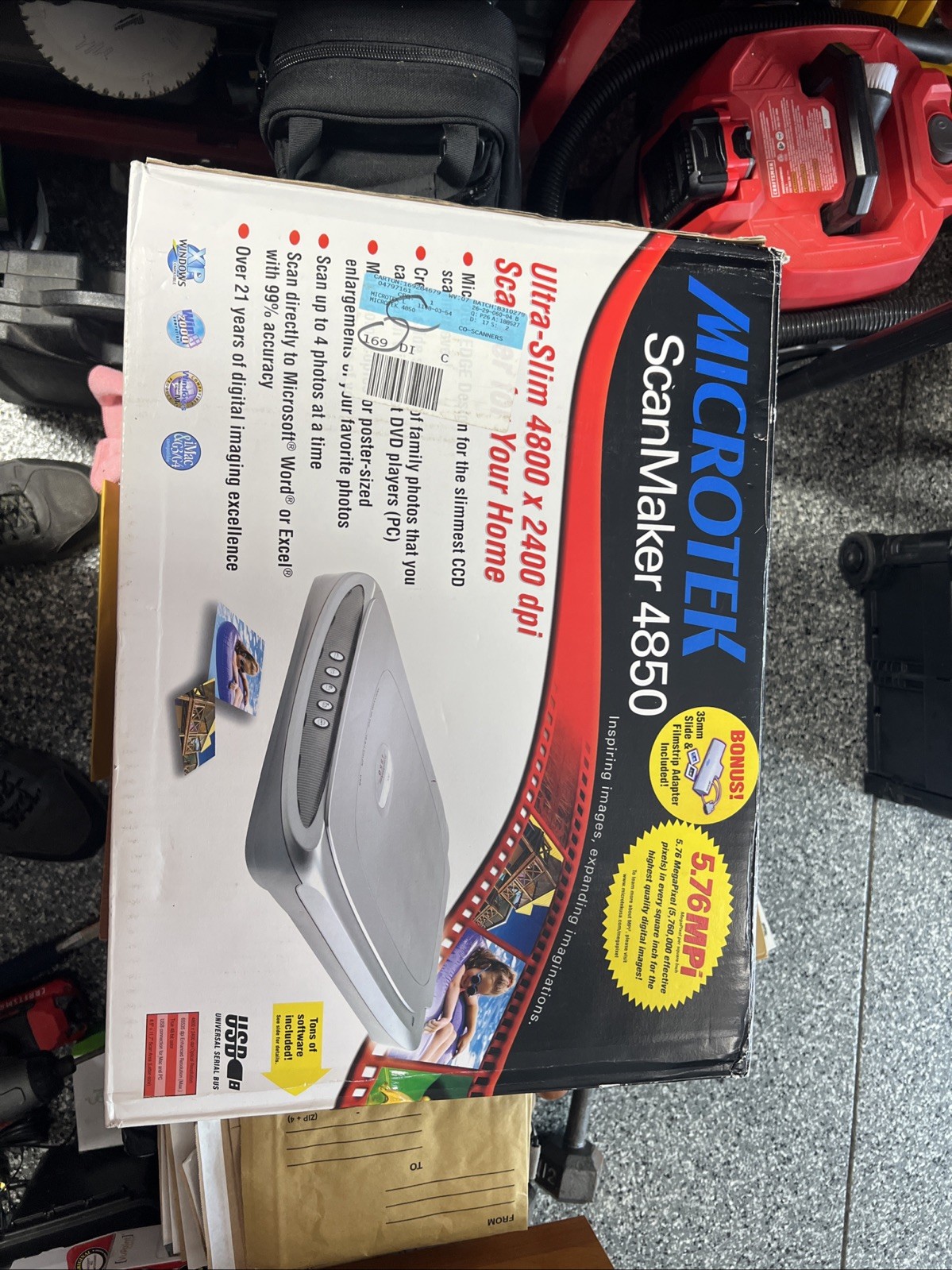 Microtek ScanMaker 4850 Flatbed Scanner Ultra Slim 4800 X 2400 dpi, New Open Box