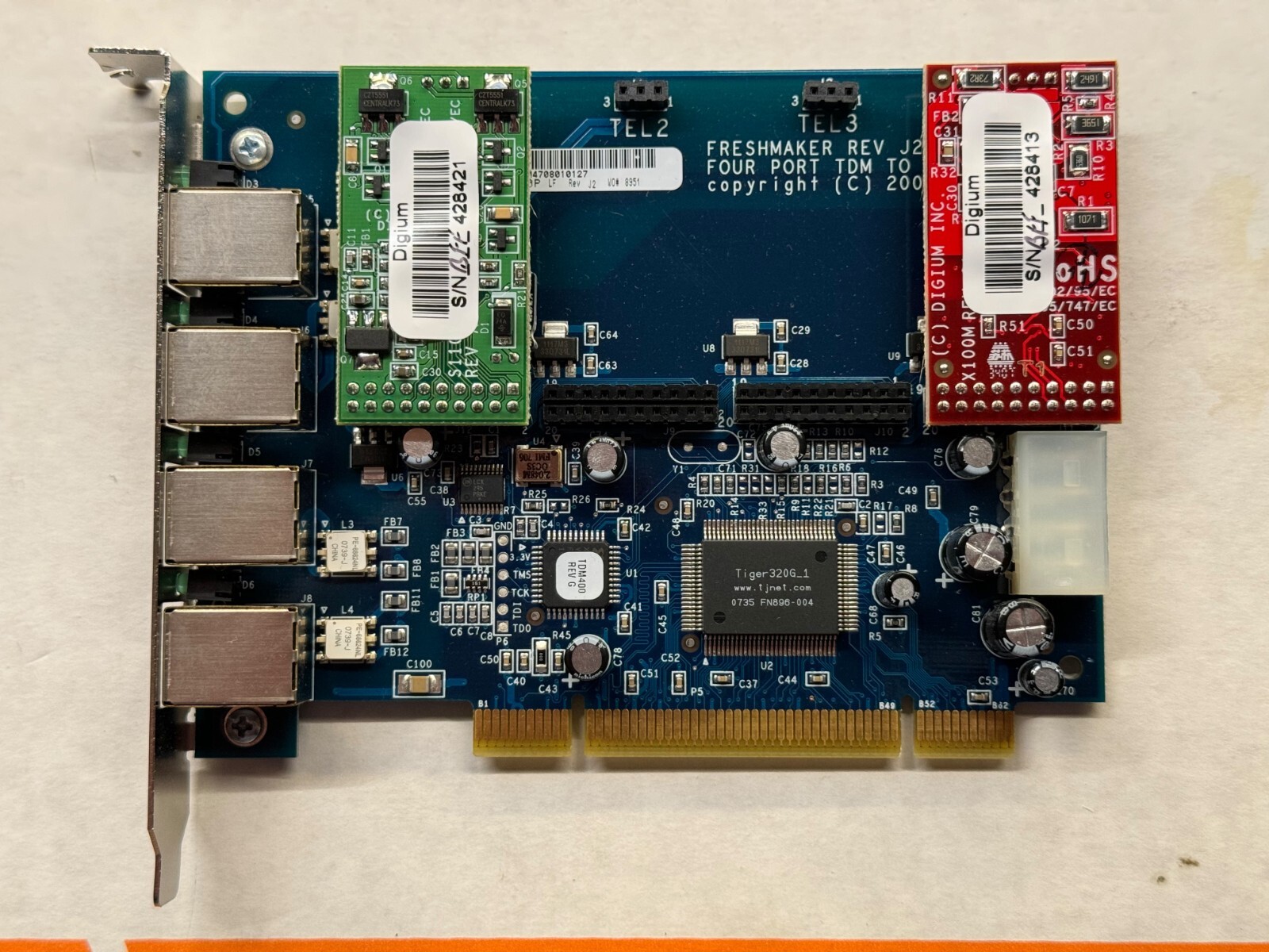Digium TDM400P POTS PCI with 1 FXO 1 FXS modules Asterisk Freeswitch FreePBX 