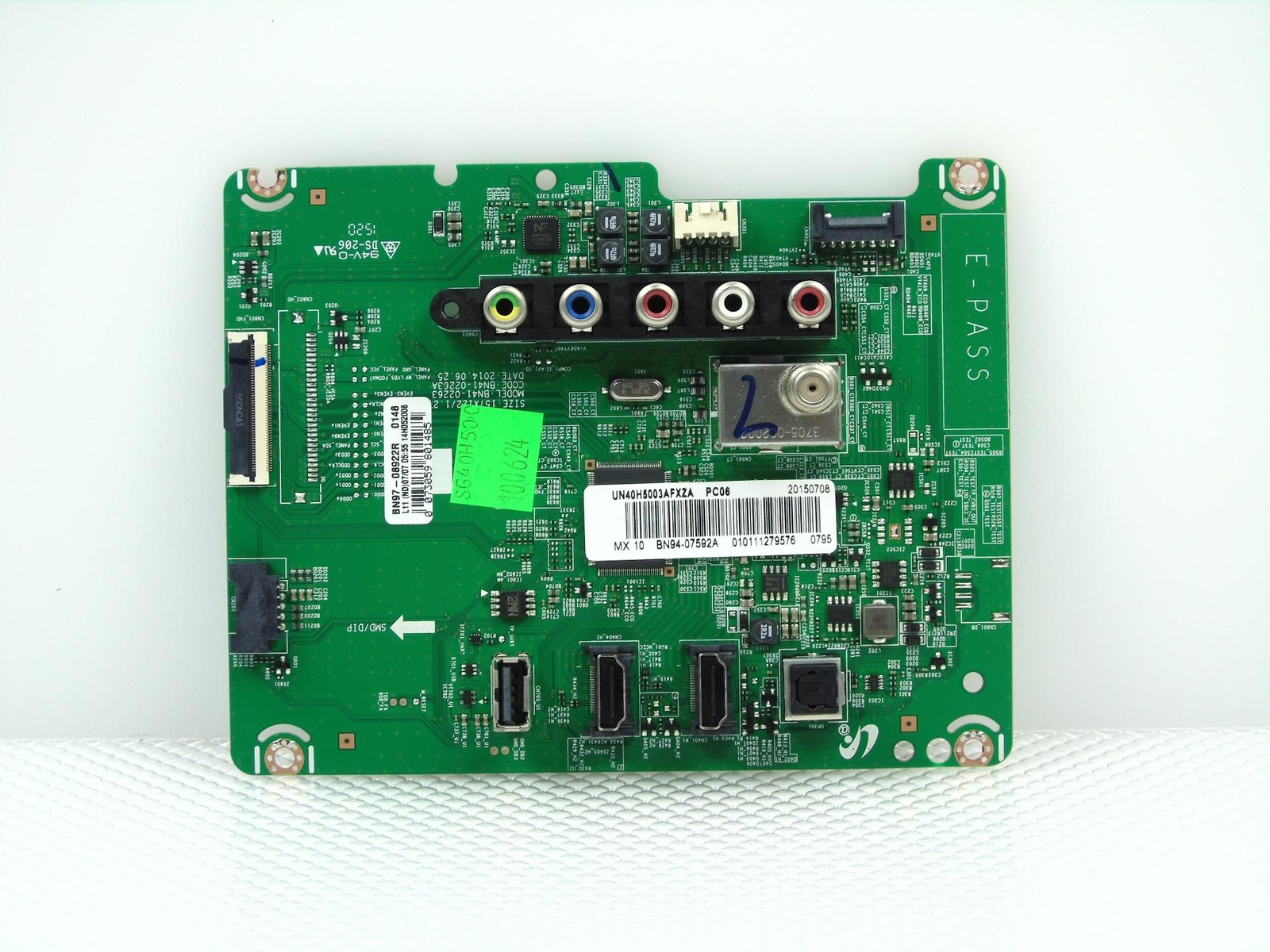Samsung UN40H5003AF 40" LED TV Main Board VER IF02 - BN94-07592A / BN97-08922R