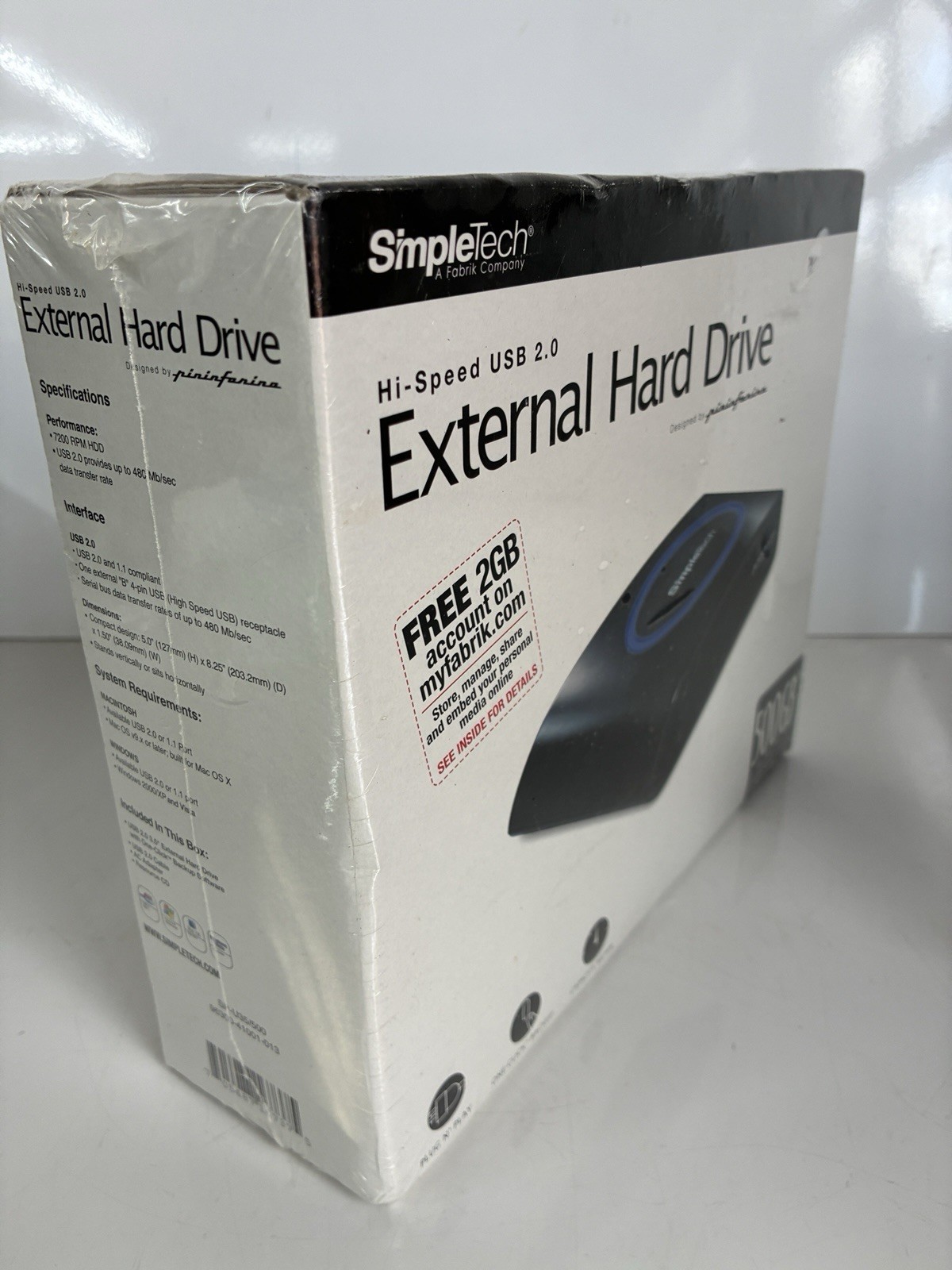 SimpleTech Hi-Speed USB 2.0 External Hard Drive 500GB SP-U35/500 New Sealed