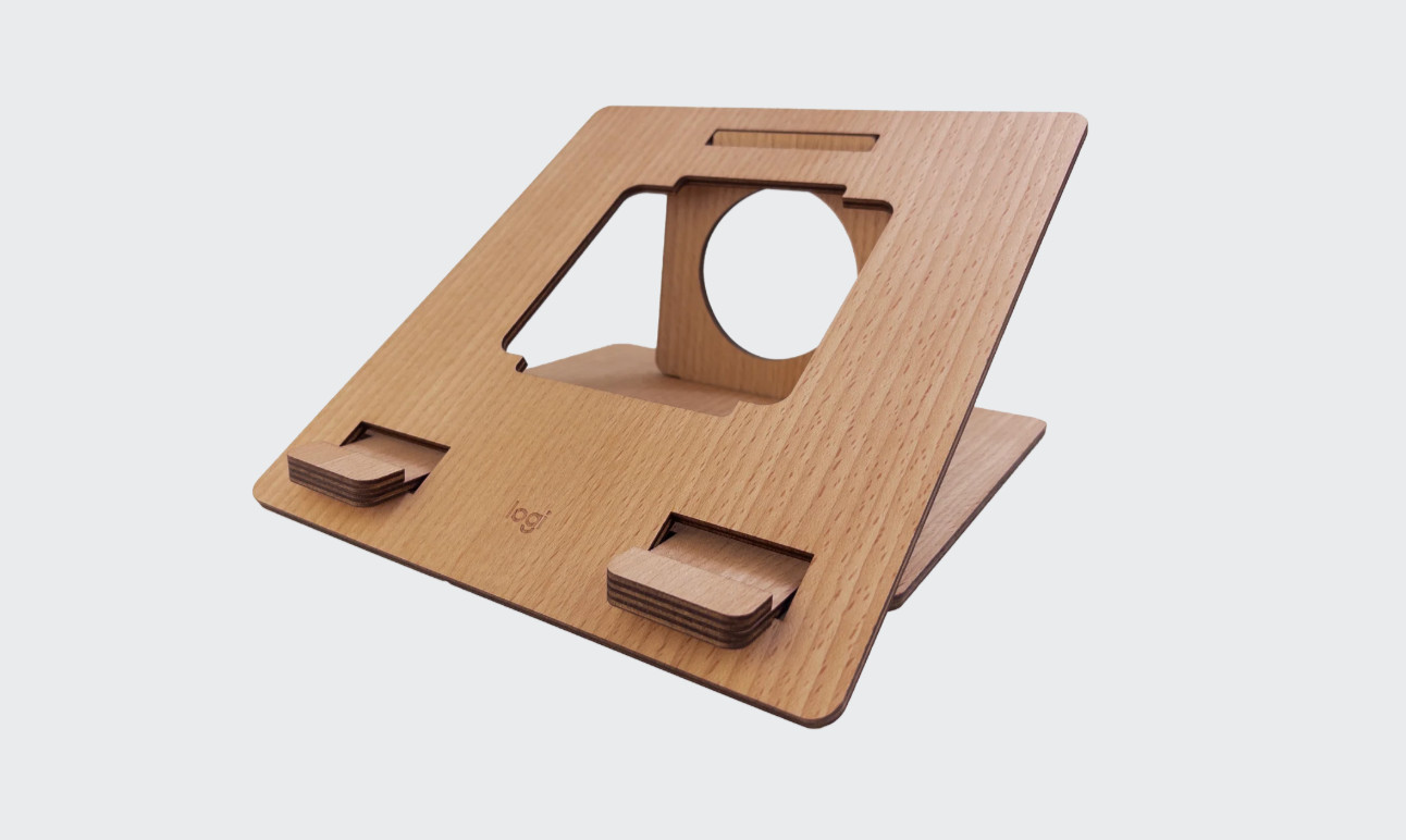 Logitech Wooden Laptop Stand