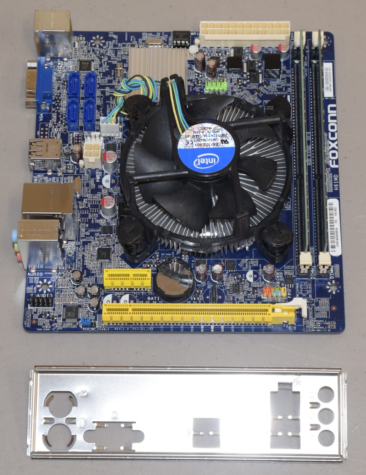 Foxconn H61MD/H61MD-V mATX Motherboard Intel i3-3240 Dual Core 8GB IO Shield