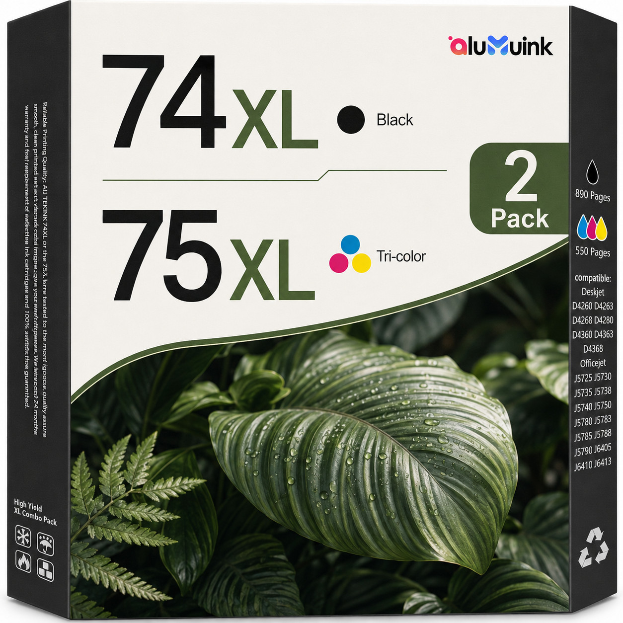 74XL 75XL Ink Cartridges Combo Pack for Photosmart C4200 C4440 C4450 C4500 C5200