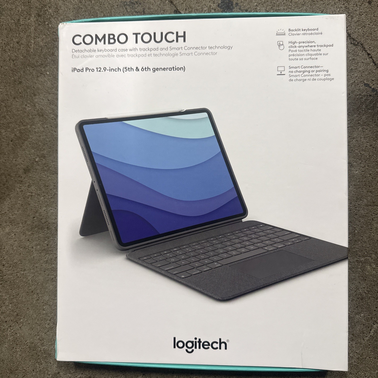 Logitech Combo Touch KB Case for 12.9" Apple iPad Pro 5th & 6th Gen. - Oxford