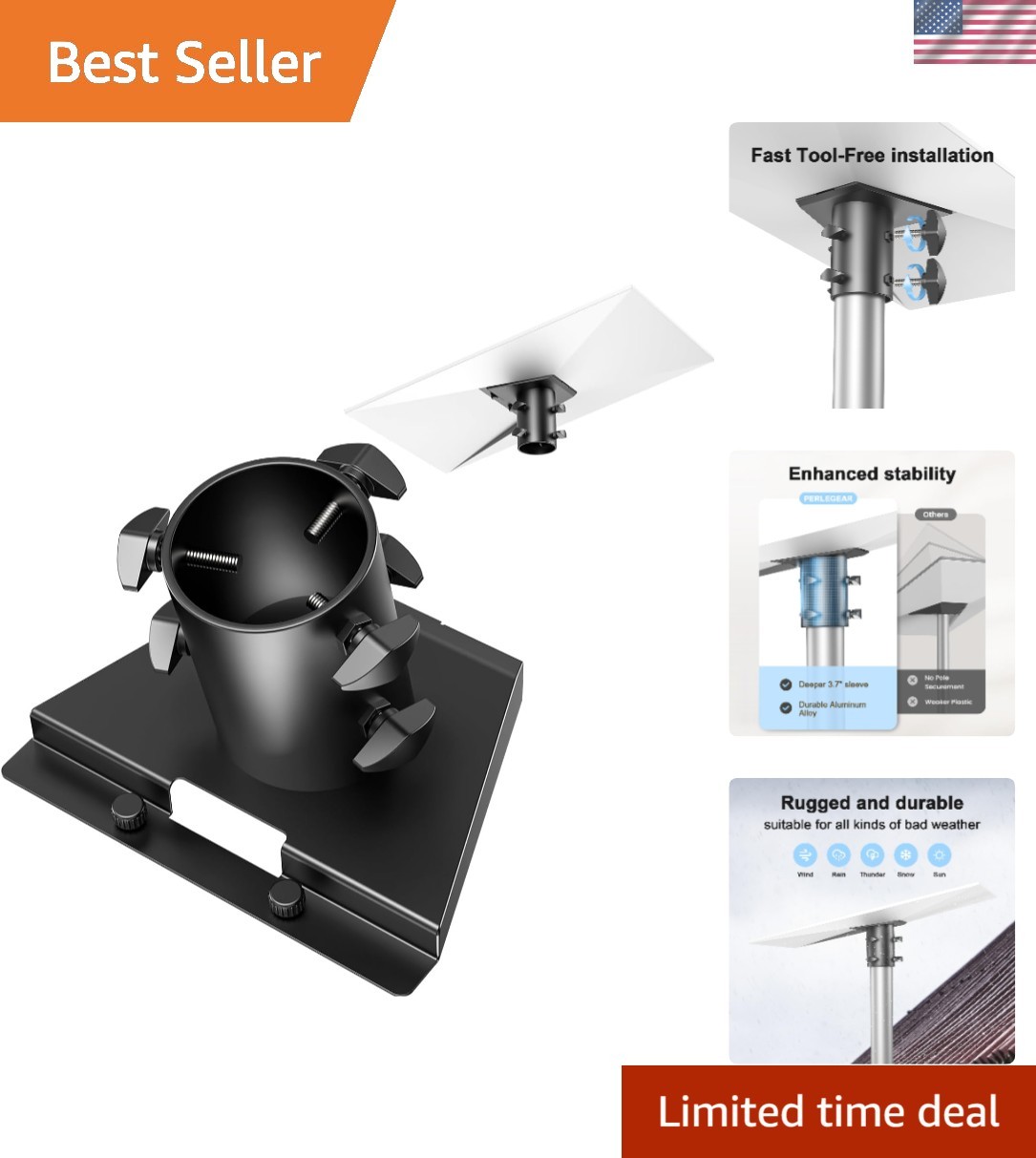 Weather-Resistant Starlink Gen 3 Mounting Kit | Durable Carbon Steel, Easy Setup
