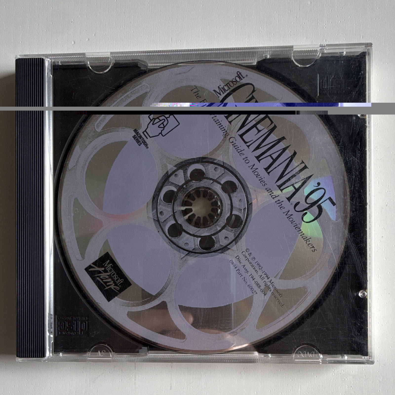 Microsoft Cinemania 95 CD-ROM PC Windows Vintage Movie Guide Software