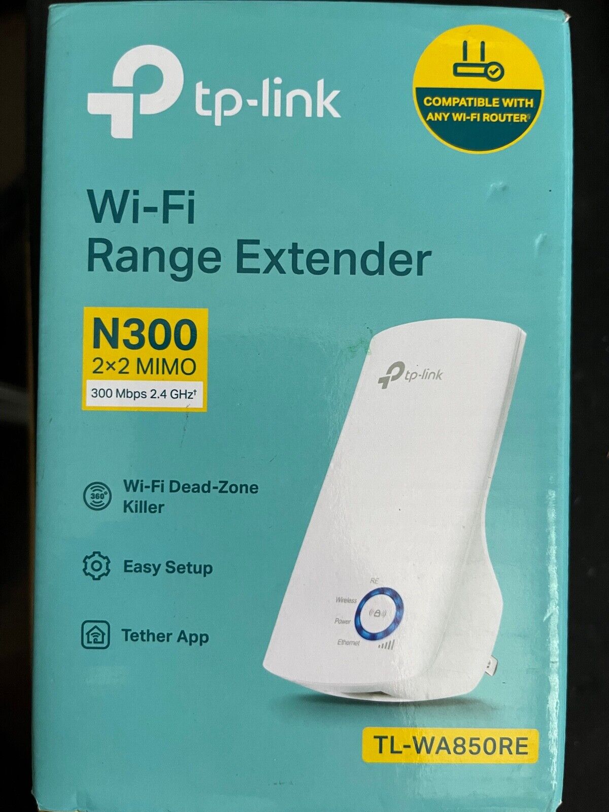 TP-LINK TL-WA850RE N300 2x2 MIMO Extender (open box)