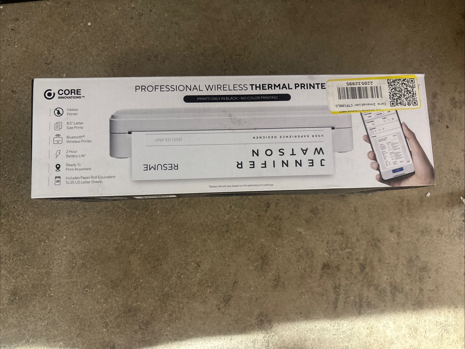 New Core Innovations Professional Wireless Thermal Printer CTP100LG