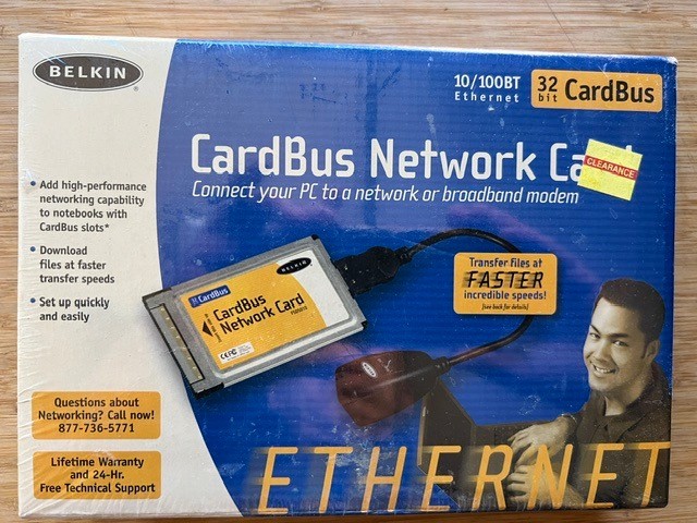 Belkin Cardbus 10/100BT Ethernet Network Card F5D5010