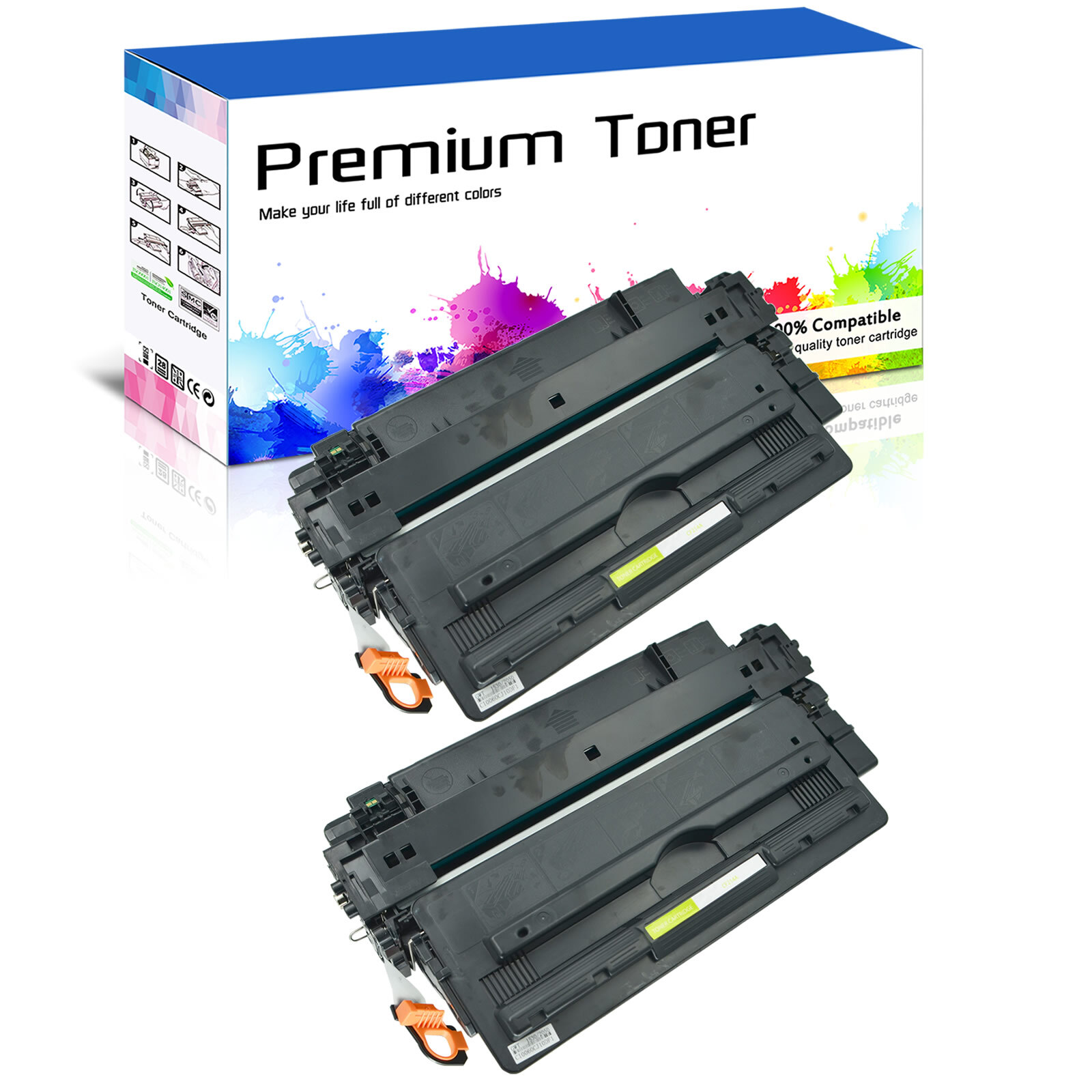 2PK CF214A Toner Cartridge for HP LaserJet Enterprise 700 M712dn M712n M712xh