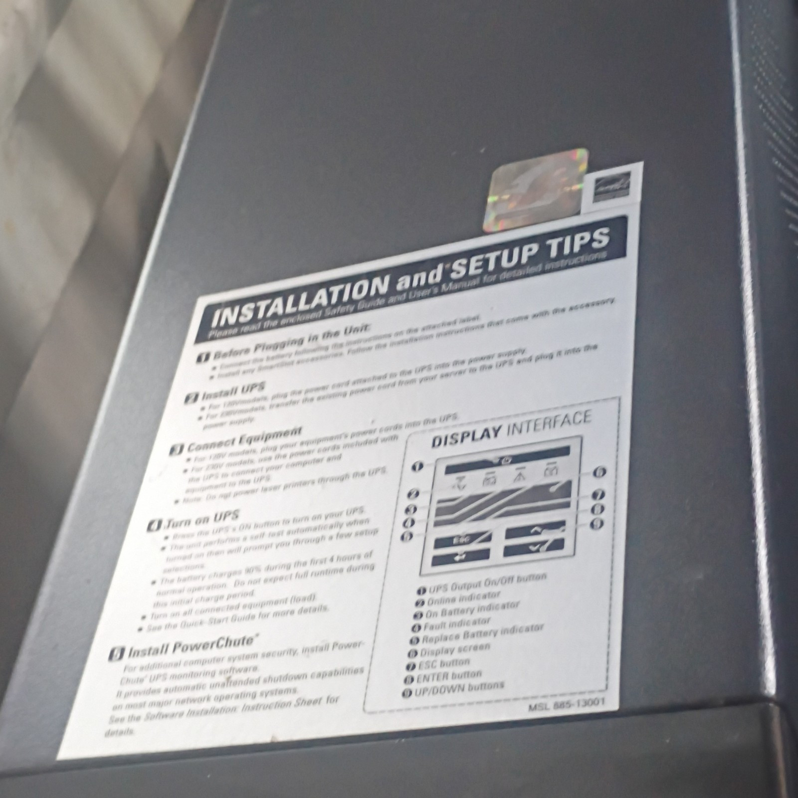 APC Smart-UPS 1500 Desktop UPS 1000W 8 Outlets Surge Protection AVR 120V