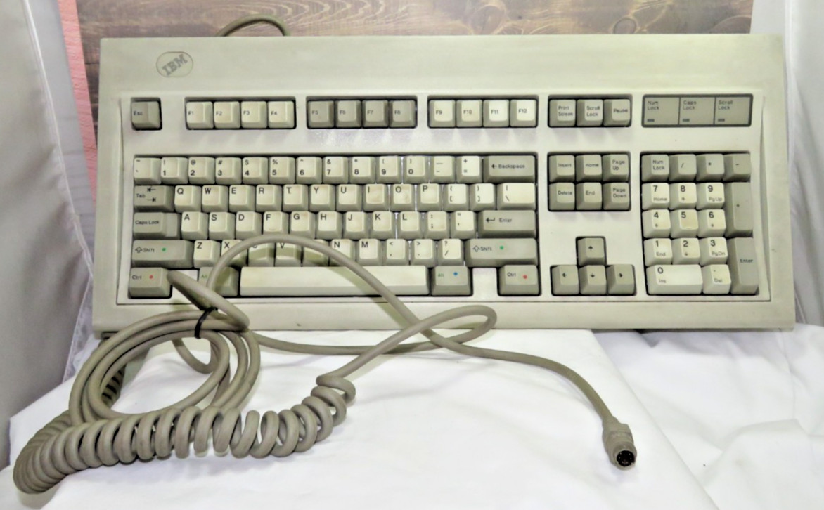 Vintage 1987 IBM Model M Mechanical Keyboard 1391401 w/ Cover UNTESTED