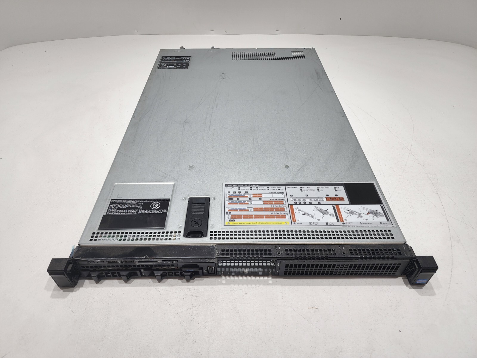 Dell Poweredge R620 Server E16S 03WXFP No RAM No CPU - Drives Fan Chas PS only