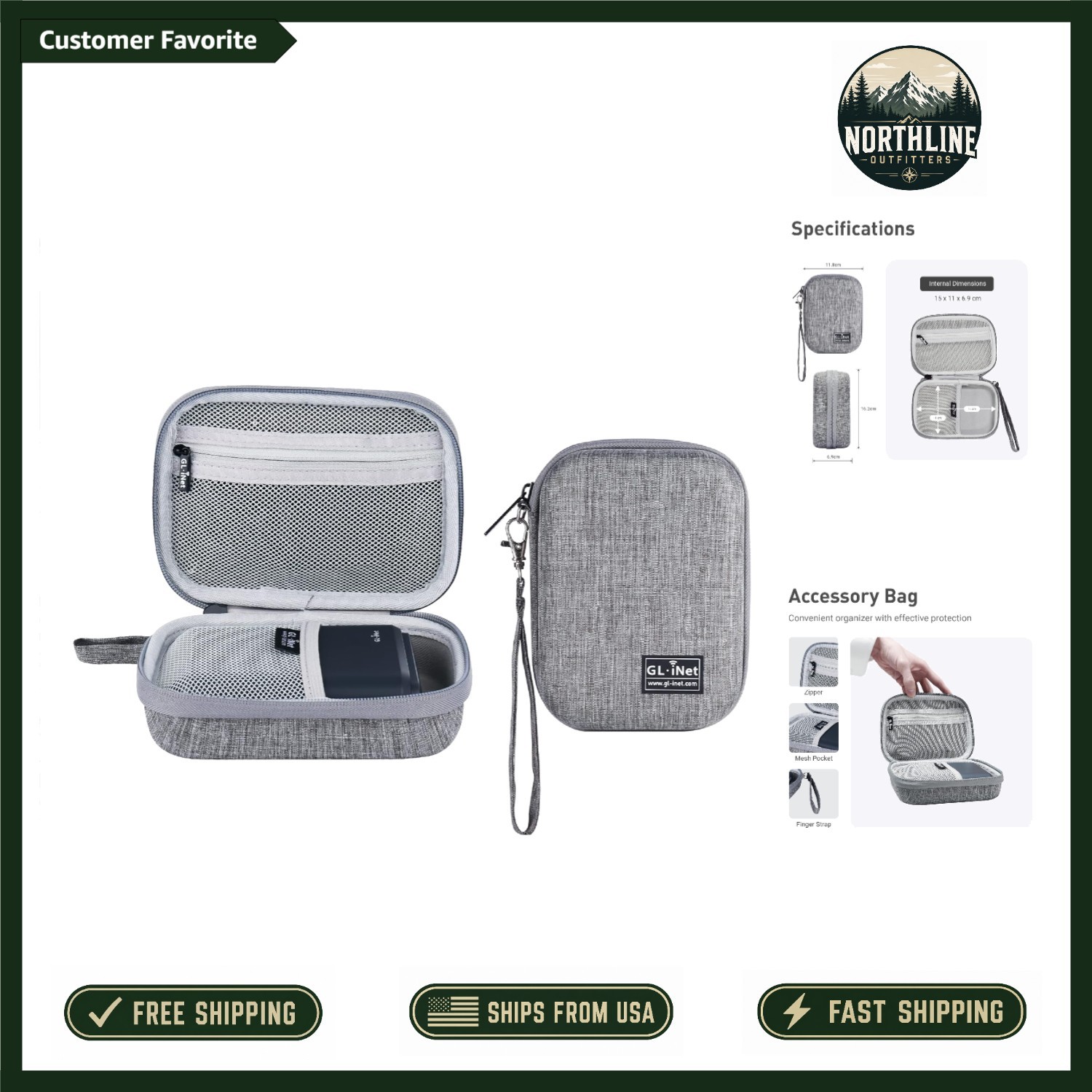 Compact and Stylish Travel Router Case - Water Resistant & Anti-Shock Protection