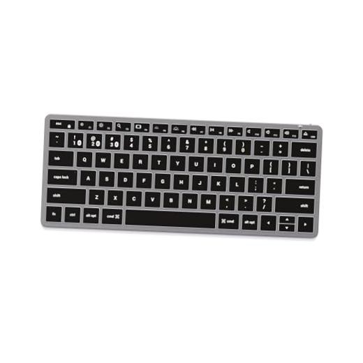 Slim Bluetooth Backlit Keyboard, Multi-Device Sync X1 Space Gray
