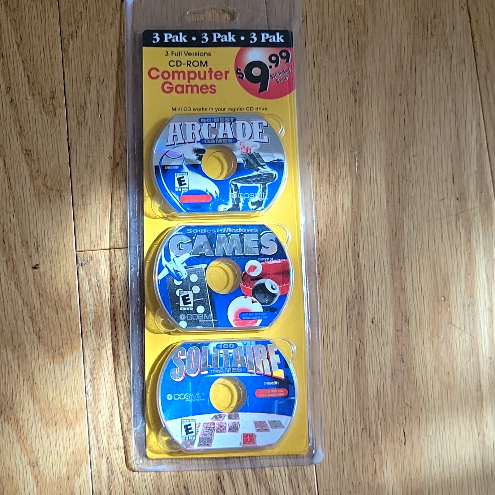COSMI 3-Pack CD-ROM Computer Games - 200 Classic & New Windows Games
