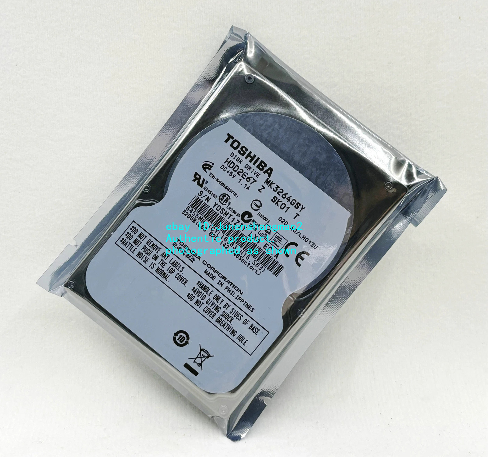 Toshiba 320GB MK3264GSY SATA 2.5" Notebook Hard Drive