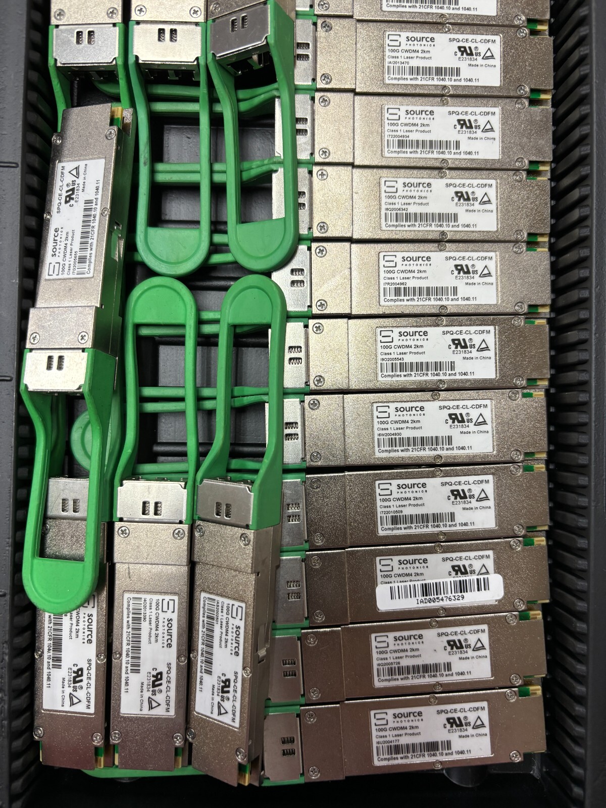 10pcs Source Photonics SPQ-CE-CL-CDFM 100GBASE QSFP28 CWDM4 2KM Transceiver