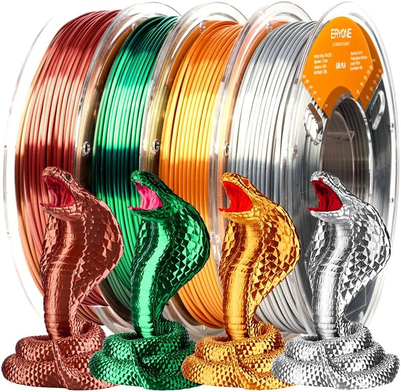 ERYONE PLA Filament 3D Printer Filament Bundle Multicolor 1.75Mm +/- 0.03Mm, PLA