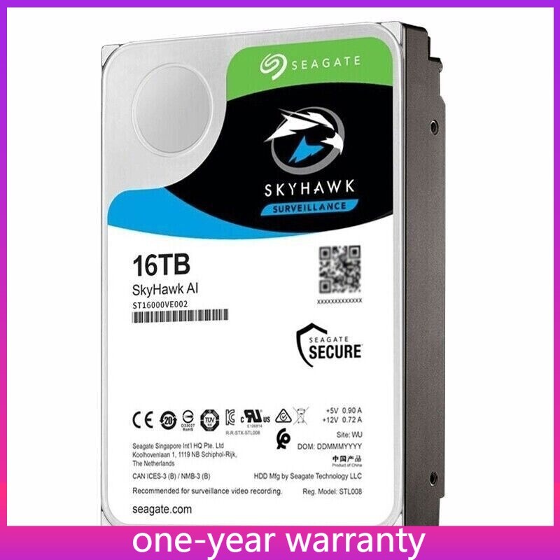ST16000VE002 Seagate Skyhawk Ai 16TB SATA 256MB 3.5 7200RPM Internal Hard Drive