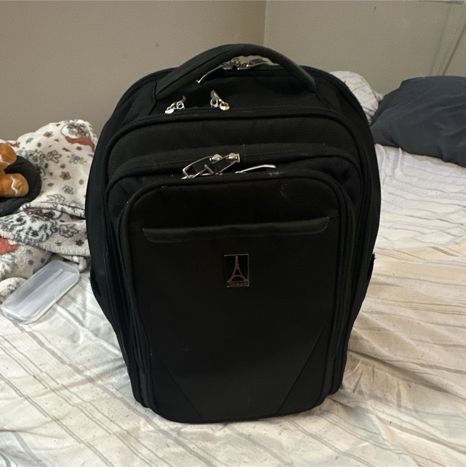 Travelpro Black Padded Laptop Backpack Bag, Solid Pattern, Travel Backpack