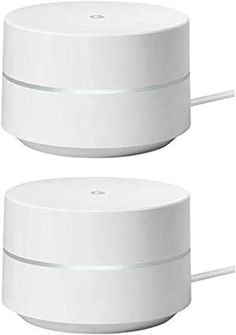 Google Nest Wifi GJ2CQ AC1200 Dual-Band Mesh Wi-Fi System Adapter 2 Pack - WHITE