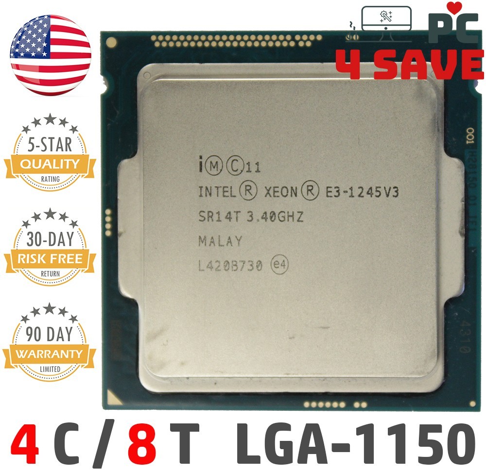 Intel Xeon E3-1245 V3 CPU SR14T 3.40GHz 4-Core LGA 1150 Workstation Processor