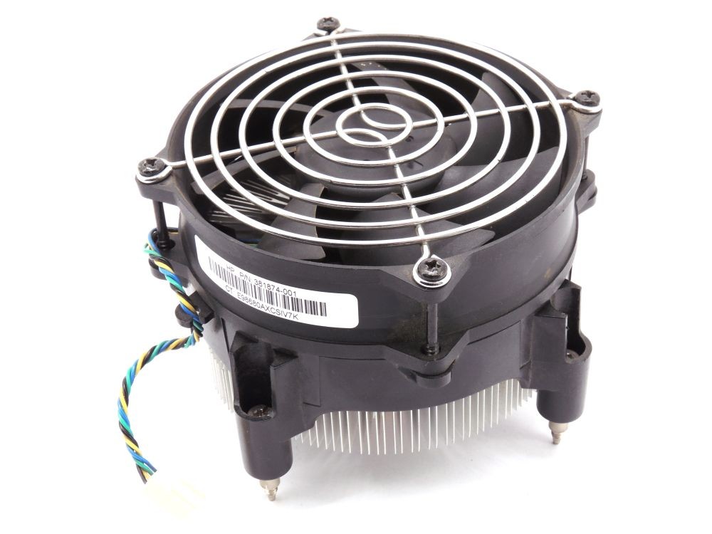 HP DC7600 CMT 381874-001 4-Pin Copper Core CPU Cooler Heat Sink 92mm Fan Cooler