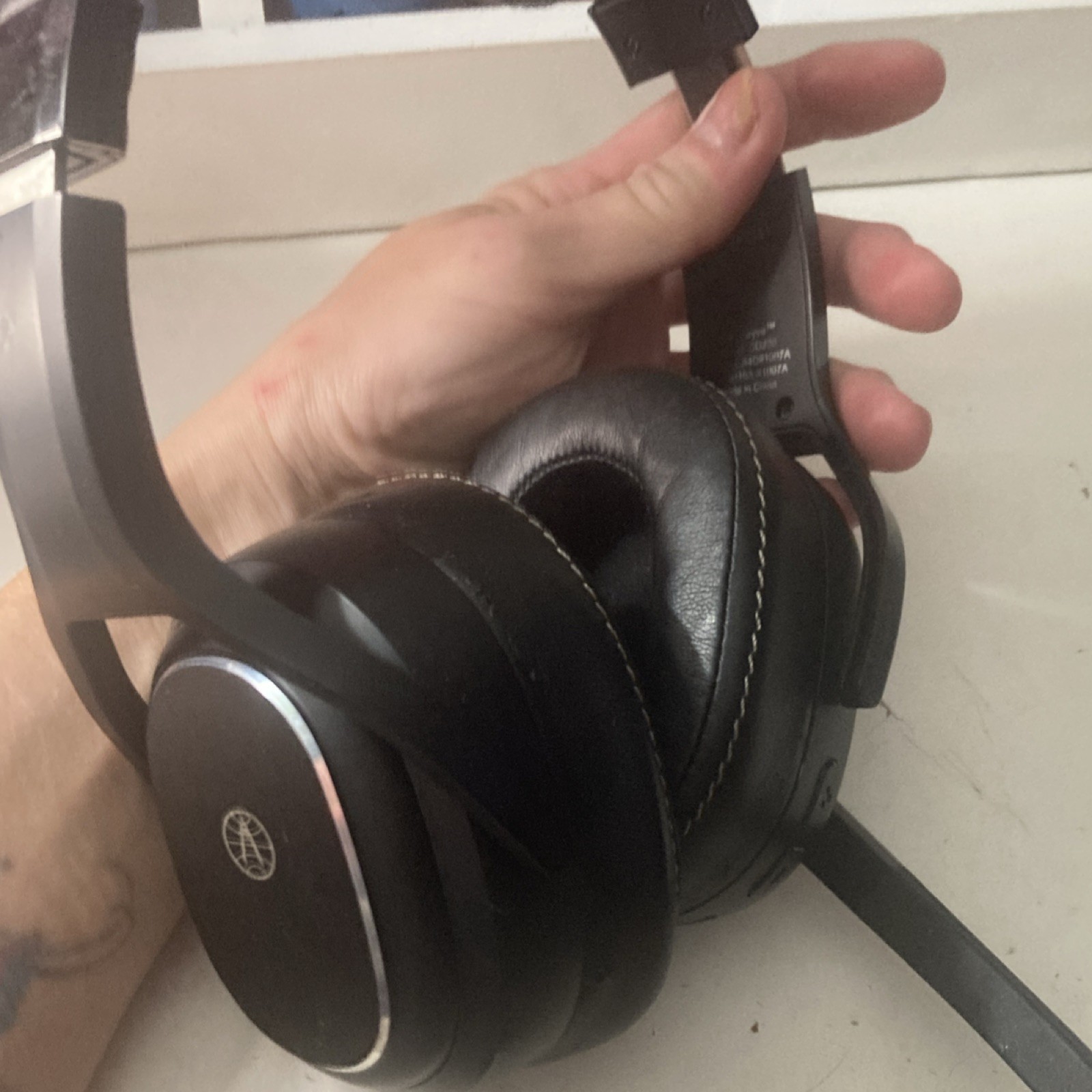 Audio-Technica Black Headband Over-Ear Headset Double Earpieces Boom Microphone