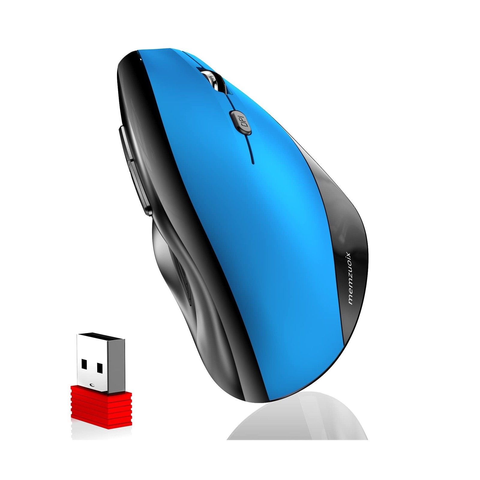 memzuoix Ergonomic Vertical Wireless Mouse - 2.4G Optical Cordless Mice with ...
