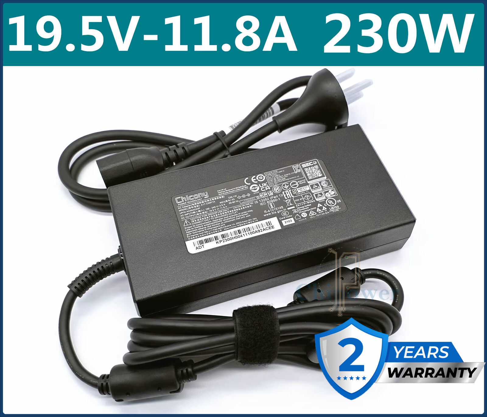 Original 230W Laptop Adapter for MSI A17-230P1A A230A029P A17-230P1B A230A038P
