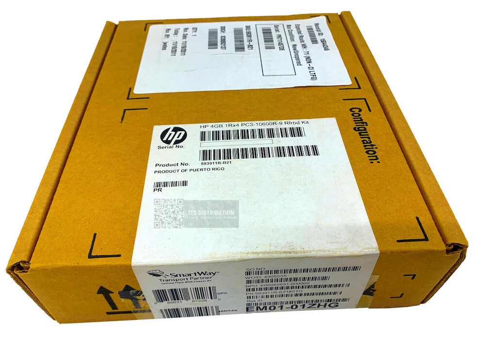 593911-B21 I GENUINE HP 4GB DDR3 SDRAM Memory Module RENEW SEALED