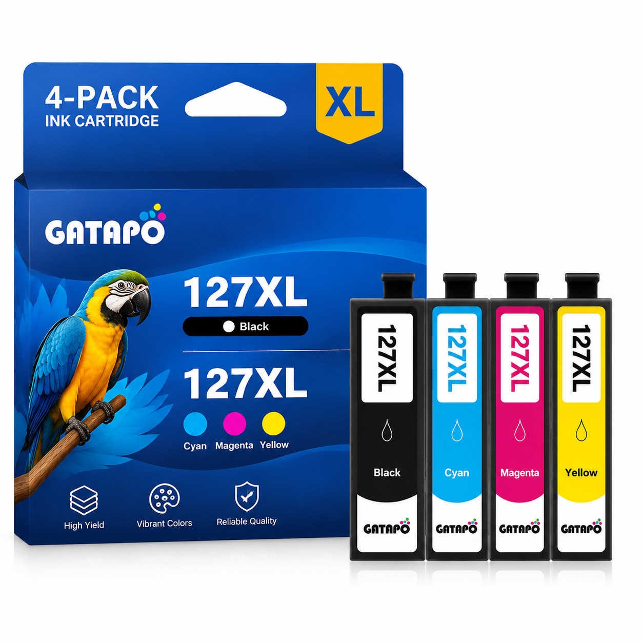127XL-4PK Ink for Epson 127 WorkForce 3520 3530 3540 545 645