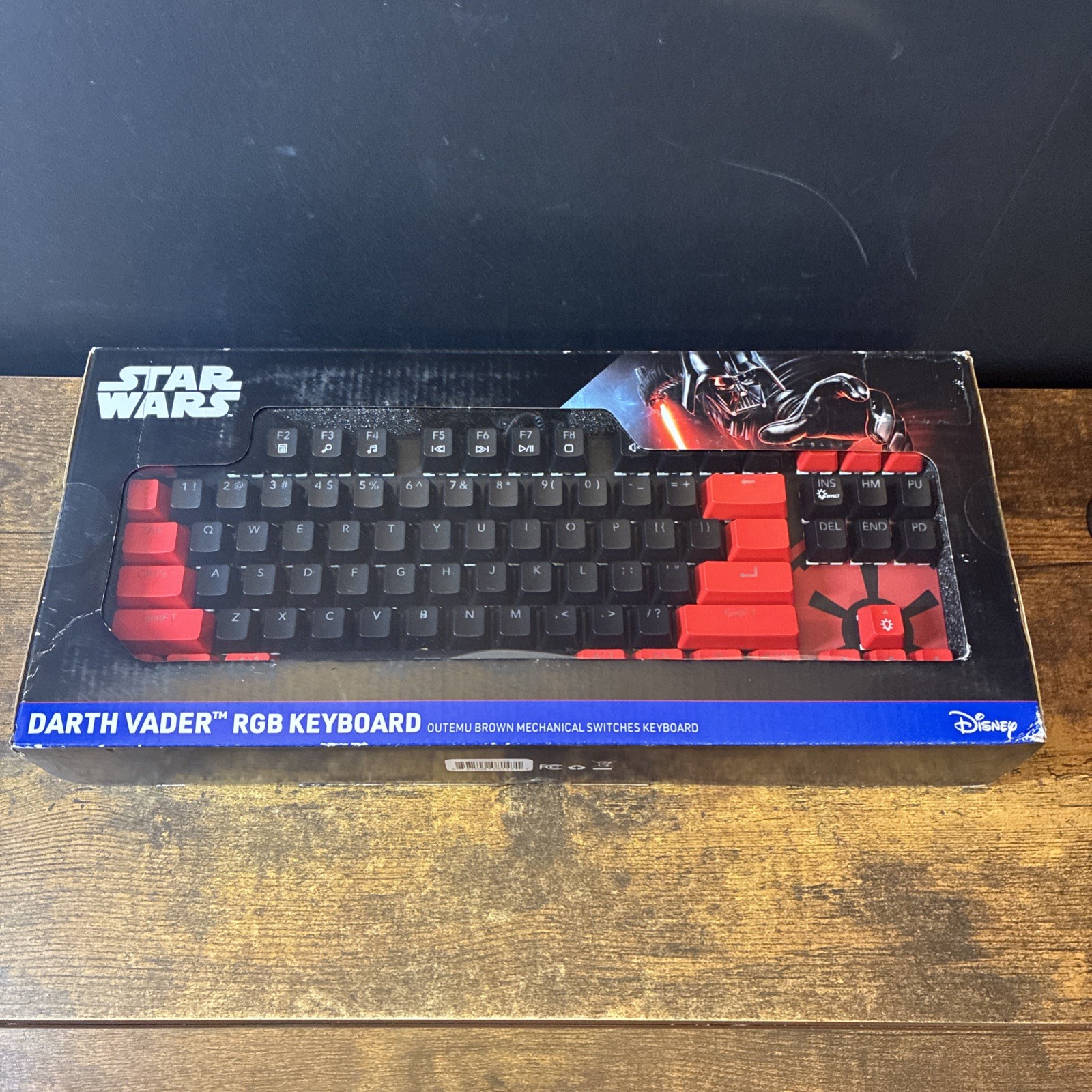 GEEKNET Star Wars Darth Vader RGB Wired Gaming Keyboard Outemu Brown Disney New