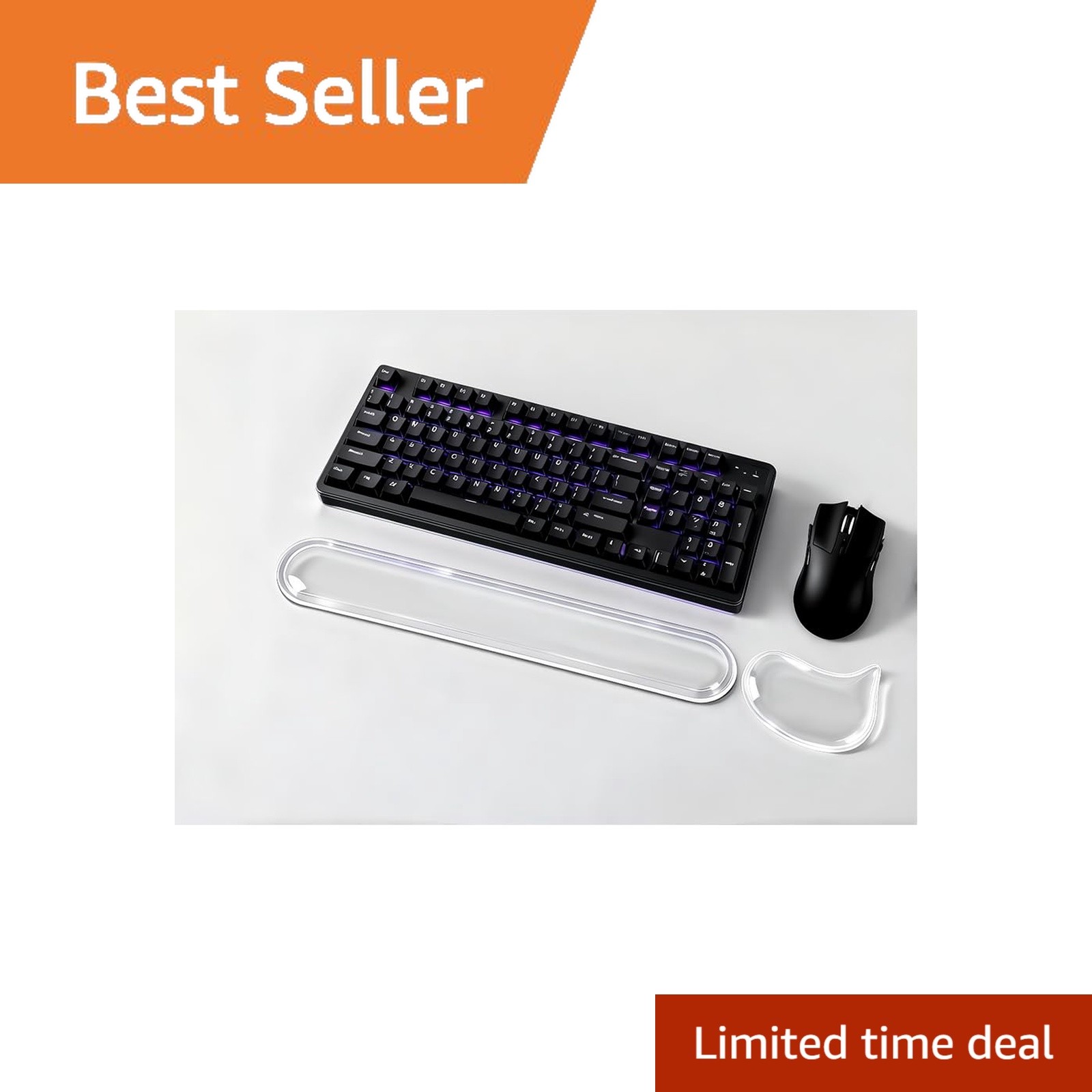 TAODICO Gel Keyboard Wrist Rest Transparent