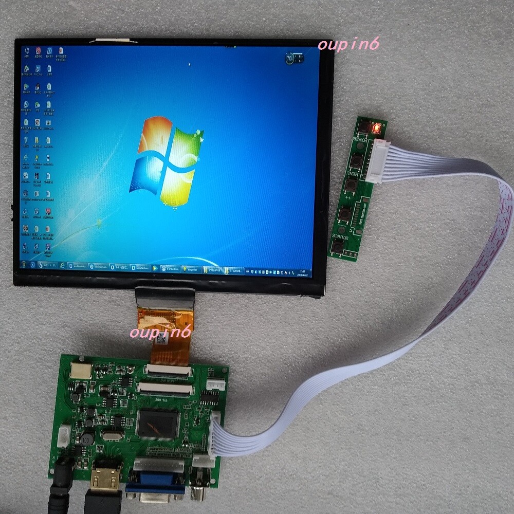 HDMI VGA 2AV LCD Controller Board kit with 8" panel 1024X768 Screen display 4:3 