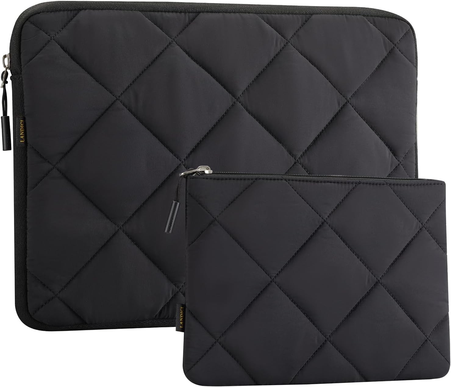 Puffy Laptop Sleeve Case for 14 to 15 Inch Laptops, Black - Stylish Protection