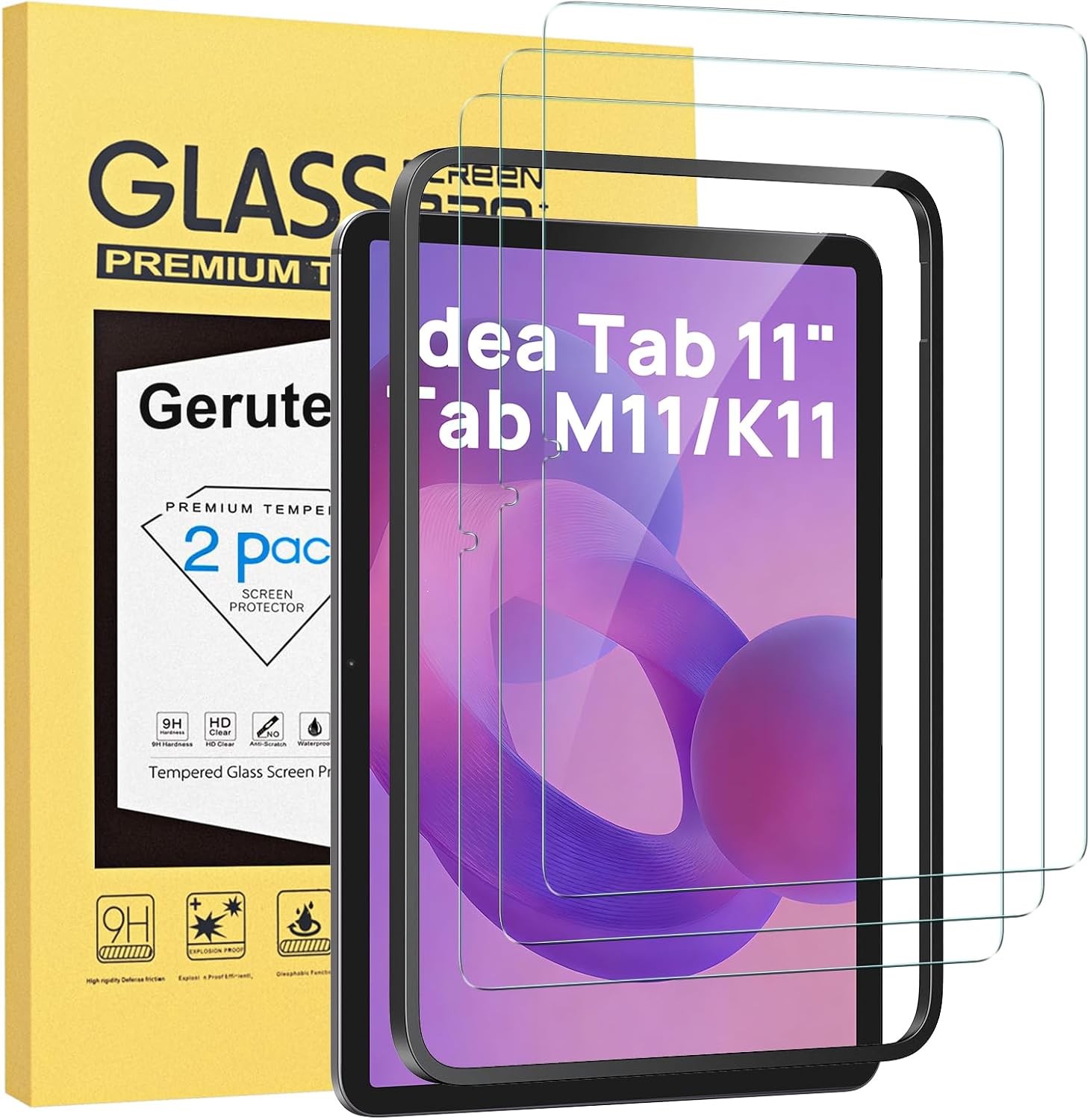 3 Pack Screen Protector for Lenovo Idea Tab 11 inch, HD Clear, 9H Hardness