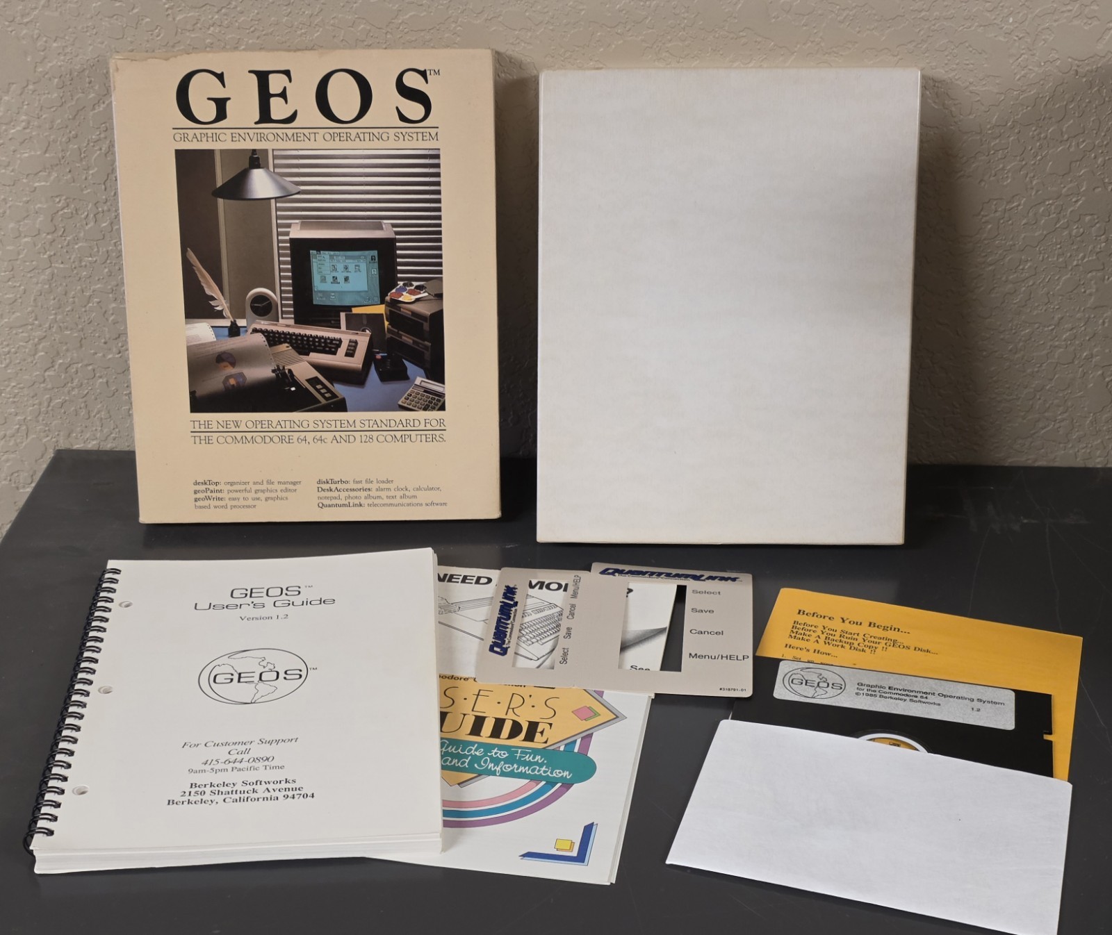 GEOS Graphic Environment Operating System Commodore 64 64c 128 Computers As-Is