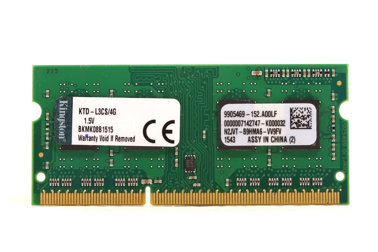Kingston 4GB 2Rx8 PC3-12800 DDR3-1600MHz Laptop Memory P/N: KTD-L3CS/4G Tested
